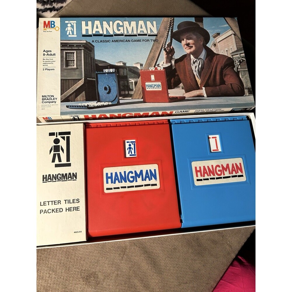 Milton Bradley Hangman Vintage 1976 Complete Board Game Vincent Price Excel Cond